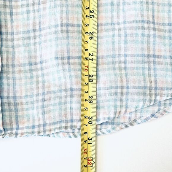 Frank & Eileen Men’s Plaid Paul Button Up Linen Long Sleeve Made In USA - Picture 5 of 12